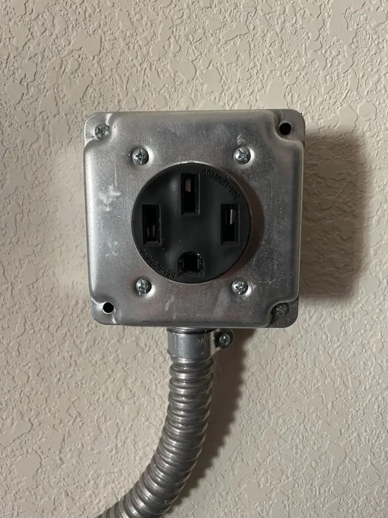 NEMA 14-50 outlet installed for Smart Home Electrical in Fircrest